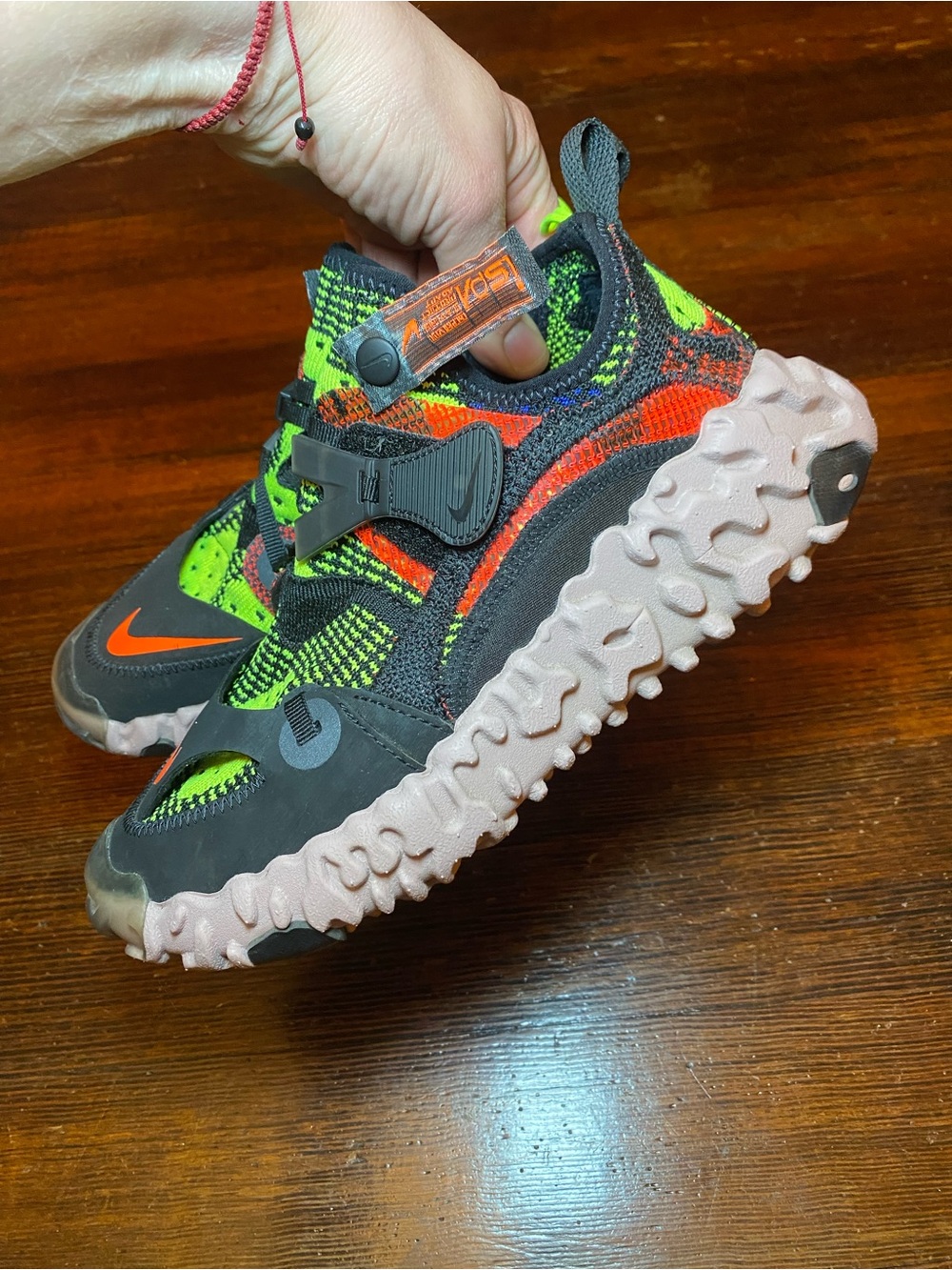 EUC Nike ISPA OverReact Flyknit 'Crimson Volt' Sneaker